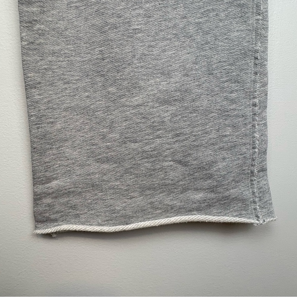 New Frame Denim Short Sleeve Hoodie and Wide Leg Sweatpants Set XS/S Sweatshirt - Picture 9 of 12